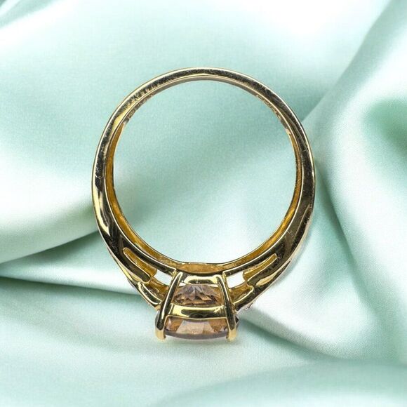14K Gold- Natural Morganite & Diamond Ring - 2.35CTTW -Size 7- Oval Cut - 3g - Picture 16 of 16